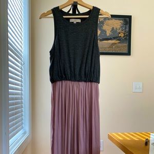 Loft petite two tone sleeveless dress